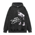 LEBRON JAMES VINTAGE HOODIE – שחור שטוף