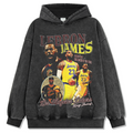 LEBRON JAMES VINTAGE HOODIE – שחור שטוף