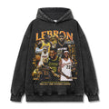 LEBRON JAMES VINTAGE HOODIE – שחור שטוף