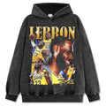 LEBRON JAMES VINTAGE HOODIE – שחור שטוף