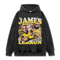 LEBRON JAMES VINTAGE HOODIE – שחור שטוף