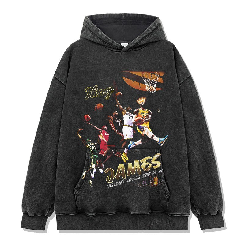 LEBRON JAMES VINTAGE HOODIE · NOTHING BUT NET