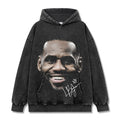 LEBRON JAMES VINTAGE HOODIE – שחור שטוף