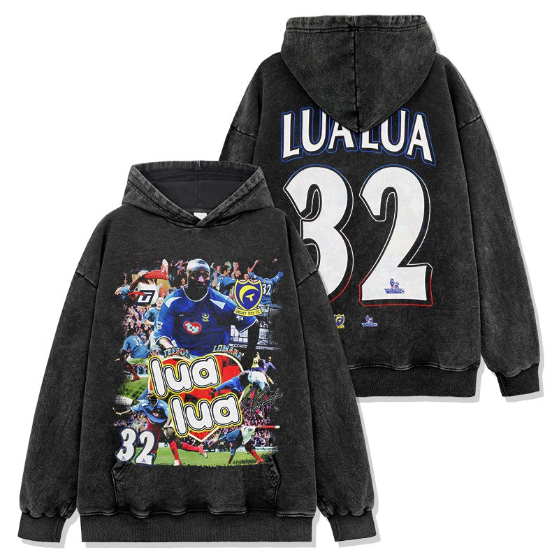 LOMANA LUALUA VINTAGE HOODIE – שחור שטוף