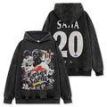 LOUIS SAHA VINTAGE HOODIE – שחור שטוף