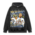 LUKA MODRIĆ VINTAGE HOODIE – שחור שטוף