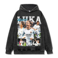 LUKA MODRIĆ VINTAGE HOODIE – שחור שטוף