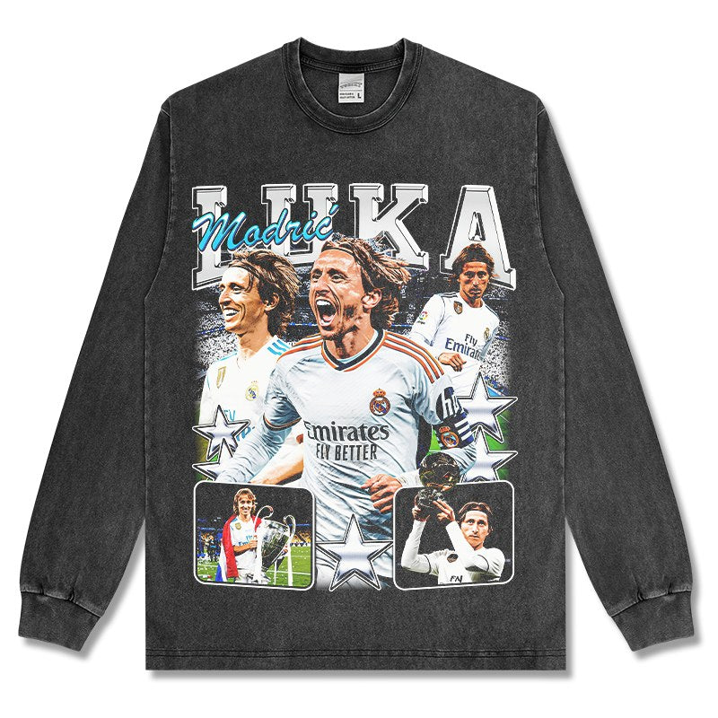 LUKA MODRIĆ LONG SLEEVE – שחור שטוף