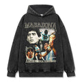 MARADONA VINTAGE HOODIE – שחור שטוף