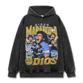 MARADONA VINTAGE HOODIE – שחור שטוף