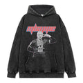 MBAPPÉ VINTAGE HOODIE – שחור שטוף