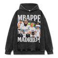 MBAPPÉ VINTAGE HOODIE – שחור שטוף