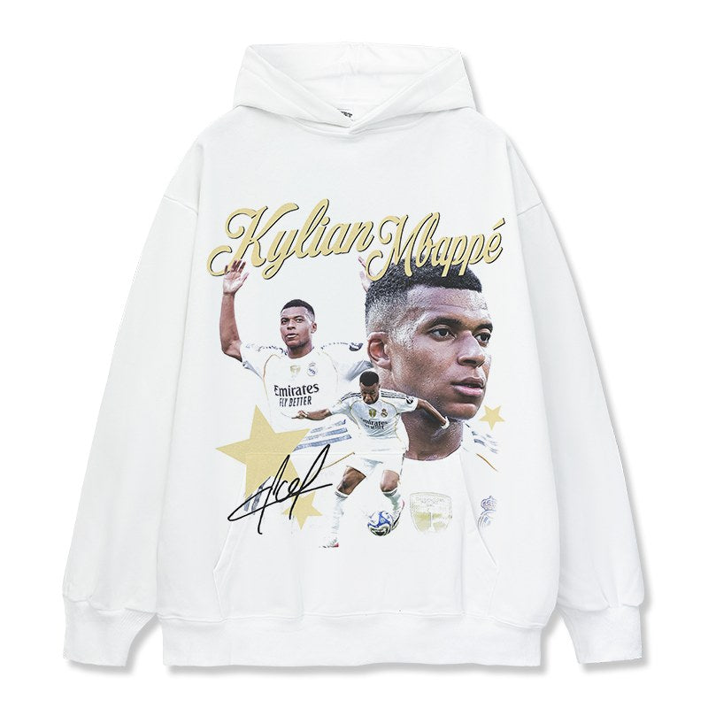 MBAPPÉ VINTAGE HOODIE – לבן