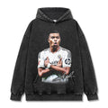 MBAPPÉ VINTAGE HOODIE – שחור שטוף