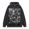 MBAPPÉ VINTAGE HOODIE – שחור שטוף