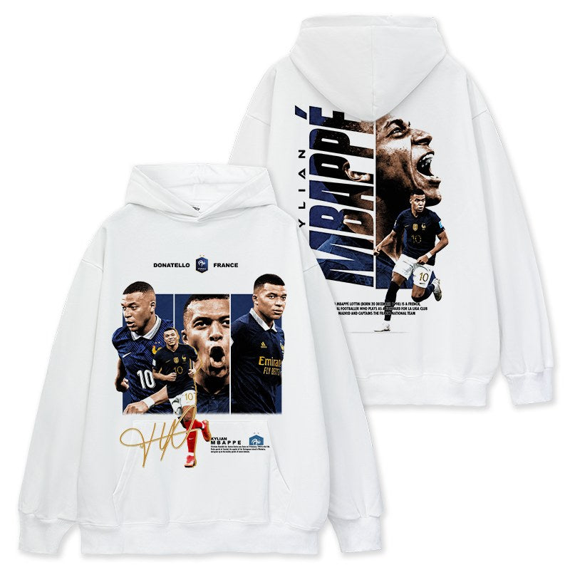 MBAPPÉ VINTAGE HOODIE – לבן