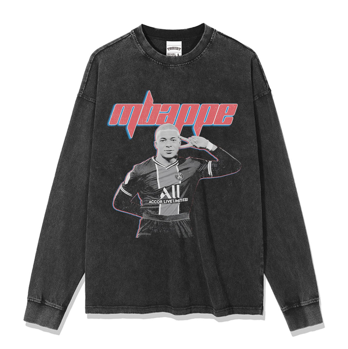 MBAPPÉ LONG SLEEVE – שחור שטוף