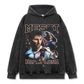 MESSI VINTAGE HOODIE – שחור שטוף