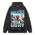 MESSI VINTAGE HOODIE – שחור שטוף