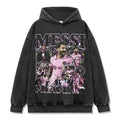 MESSI VINTAGE HOODIE – שחור שטוף