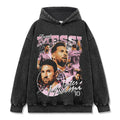 MESSI VINTAGE HOODIE – שחור שטוף