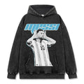 MESSI VINTAGE HOODIE – שחור שטוף