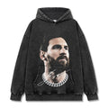 MESSI VINTAGE HOODIE – שחור שטוף