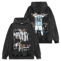 MESSI VINTAGE HOODIE – שחור שטוף