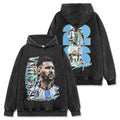 MESSI VINTAGE HOODIE – שחור שטוף