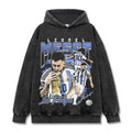 MESSI VINTAGE HOODIE – שחור שטוף