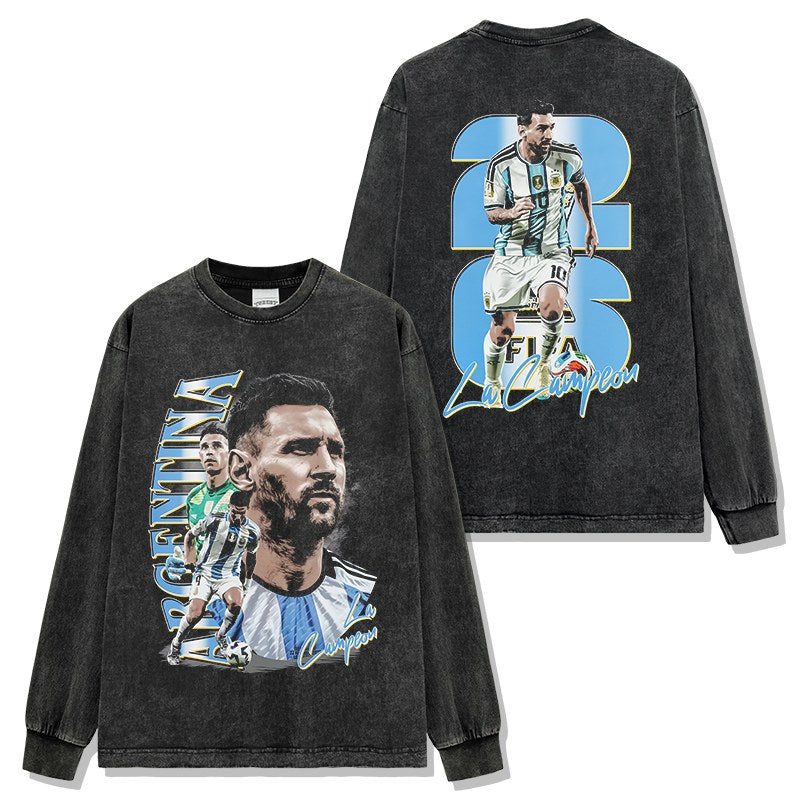 MESSI LONG SLEEVE – שחור שטוף