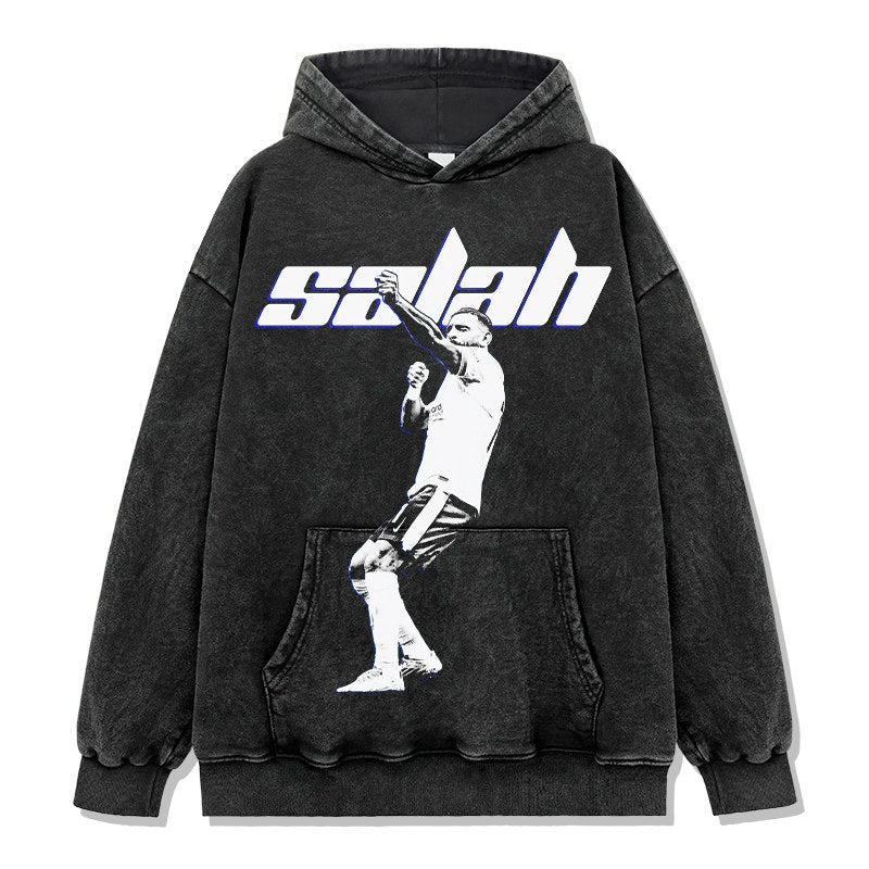 MOHAMED SALAH VINTAGE HOODIE – שחור שטוף