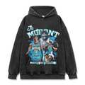 JA MORANT VINTAGE HOODIE – שחור שטוף