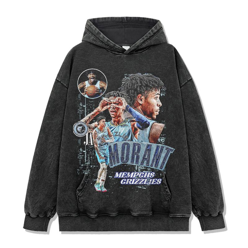 JA MORANT VINTAGE HOODIE · STEP BACK