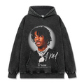 JA MORANT VINTAGE HOODIE – שחור שטוף