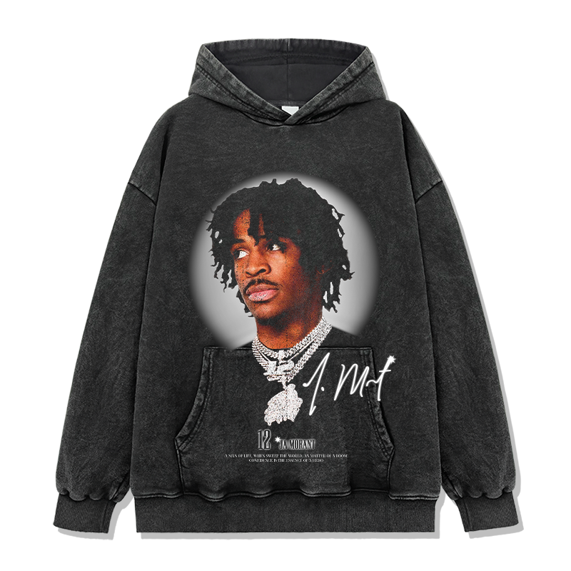 JA MORANT VINTAGE HOODIE · ICE COLD