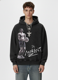 JA MORANT VINTAGE HOODIE – שחור שטוף