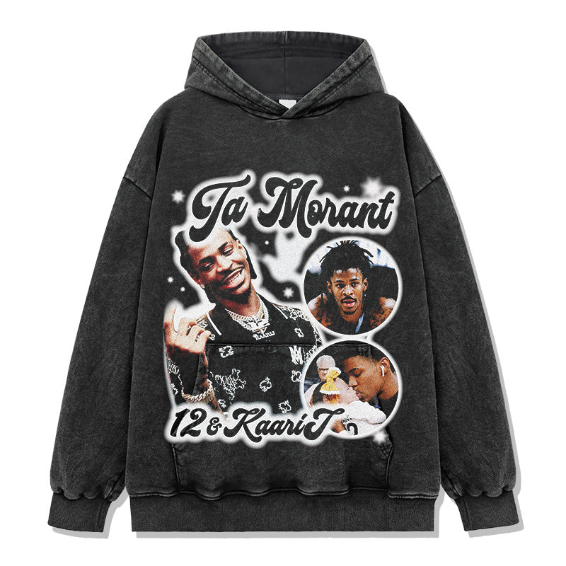 JA MORANT VINTAGE HOODIE · NOTHING BUT NET