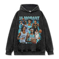 JA MORANT VINTAGE HOODIE – שחור שטוף