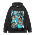JA MORANT VINTAGE HOODIE – שחור שטוף