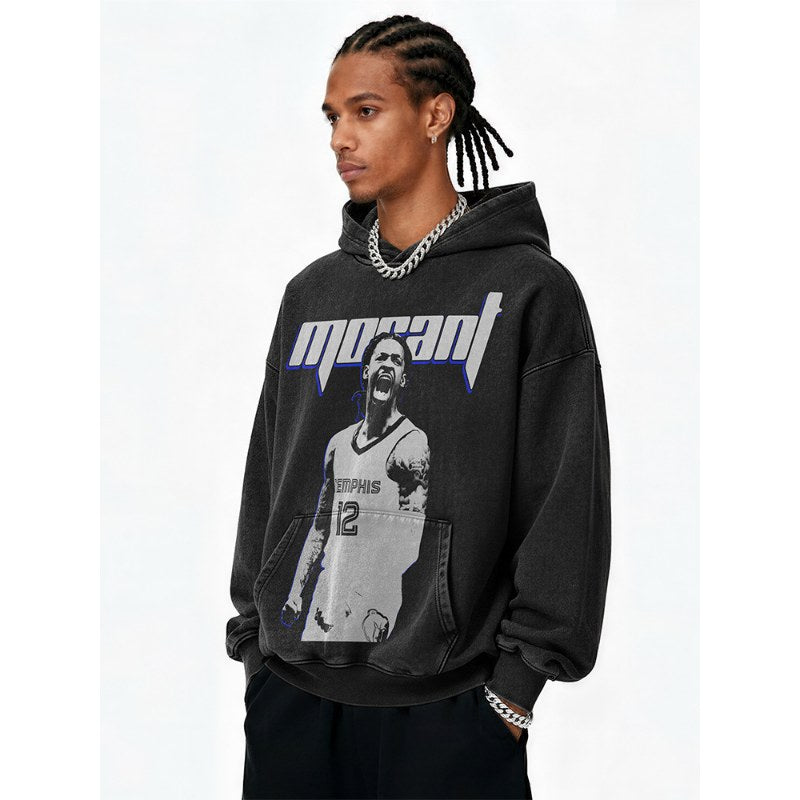 JA MORANT VINTAGE HOODIE · BUZZER BEATER