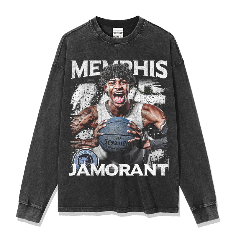 JA MORANT LONG SLEEVE – שחור שטוף