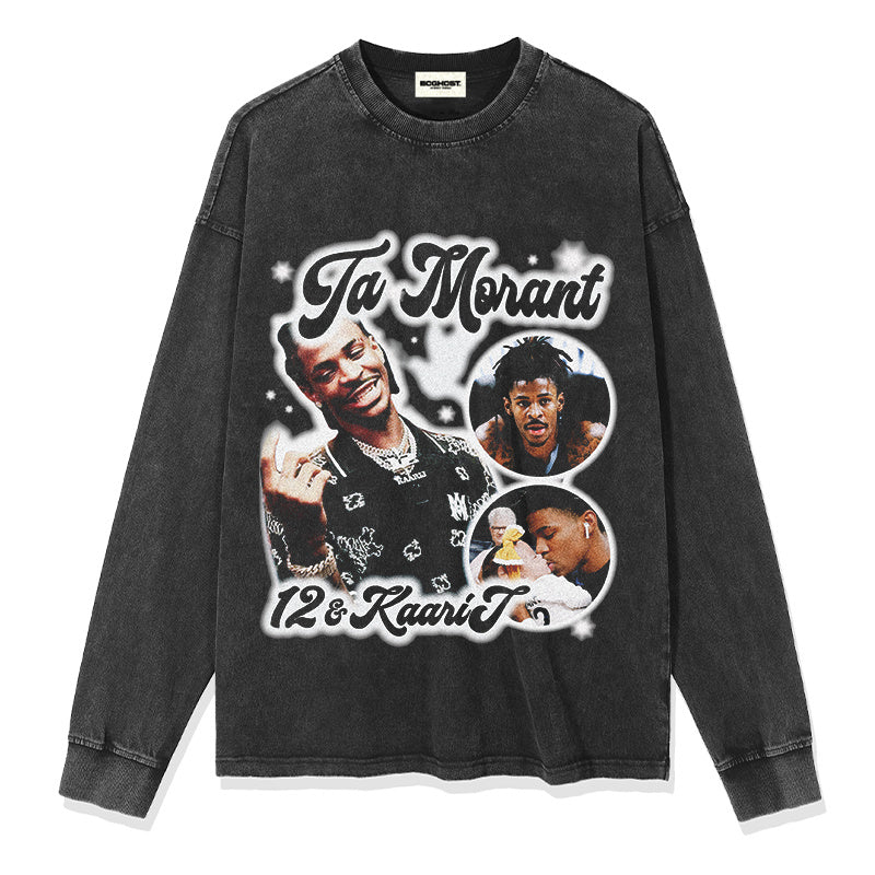 JA MORANT LONG SLEEVE · NOTHING BUT NET