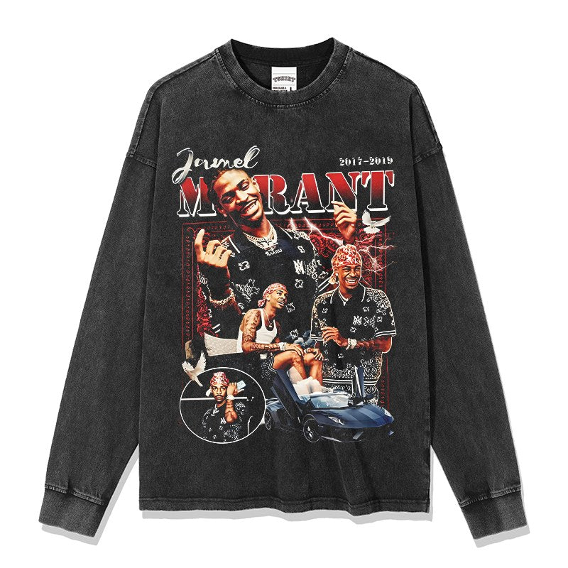 JA MORANT LONG SLEEVE – שחור שטוף
