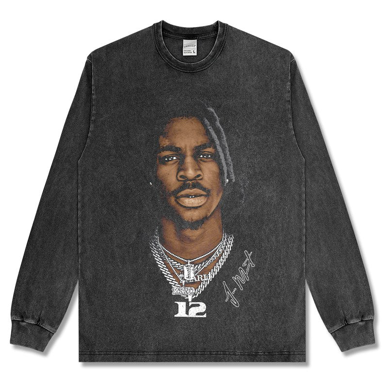 JA MORANT LONG SLEEVE – שחור שטוף