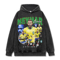 NEYMAR VINTAGE HOODIE – שחור שטוף