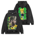 NEYMAR VINTAGE HOODIE – שחור שטוף