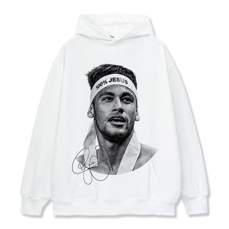 NEYMAR VINTAGE HOODIE – לבן