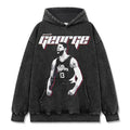 PAUL GEORGE VINTAGE HOODIE – שחור שטוף