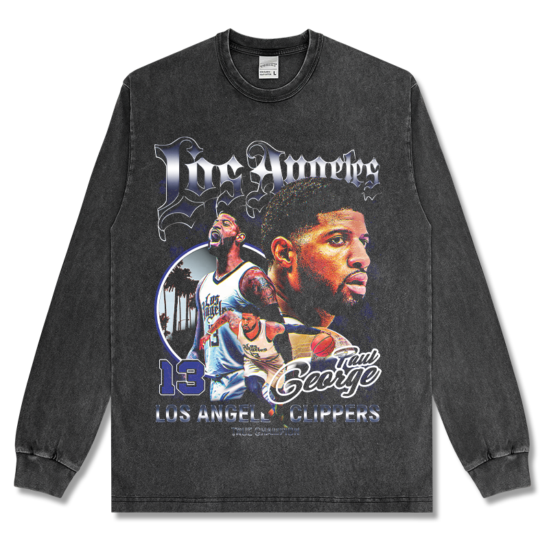 PAUL GEORGE LONG SLEEVE – שחור שטוף